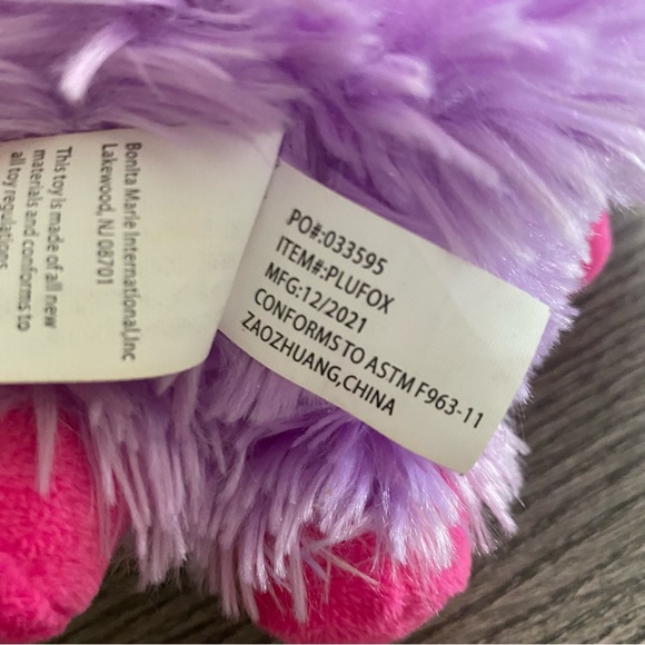 BMI Fox Plush Stuffed Animal Toy glitter eyes 11” - Picture 8 of 8